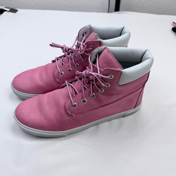 Timberland Pink Nubuck Lace-Up Boots - Picture 4 of 13